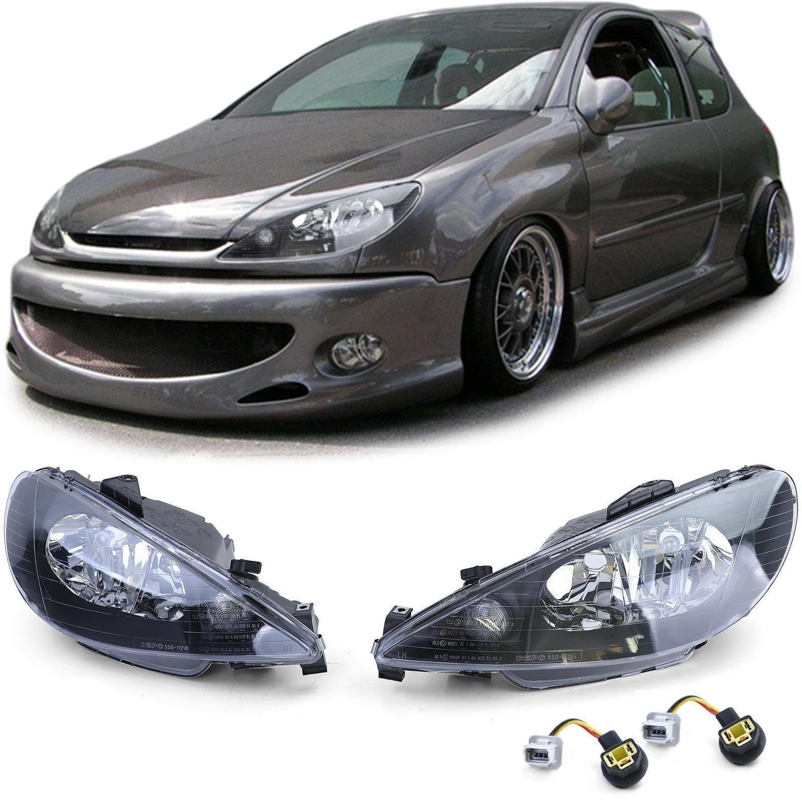 StreetWare - Μπροστινά Φανάρια Peugeot 206 Look GTI - Μαύρο - 2 Τμχ ...