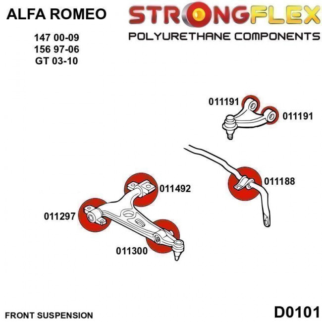 Σινεμπλόκ Πολυουρεθάνης Strongflex εμπρός ζαμφόρ Alfa Romeo - (011188B)
