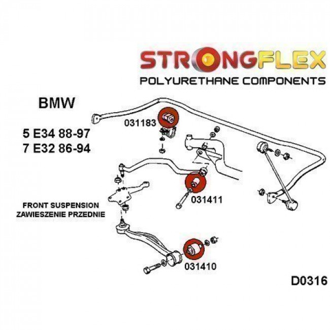 Σινεμπλόκ Πολυουρεθάνης Strongflex Sport εμπρός κάτω πίσω σινεμπλόκ - (031411A)