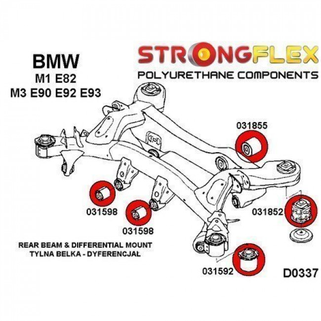 Σινεμπλόκ Πολυουρεθάνης Strongflex Sport πίσω υποπλιασίου εμπρός σινεμπλόκ - (031592A)