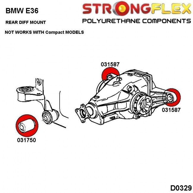 Πλήρες Κιτ Σινεμπλόκ Πολυουρεθάνης Strongflex BMW Σειρά 3 (E36) - 80ShA - 27 Τεμ.- (036105B)