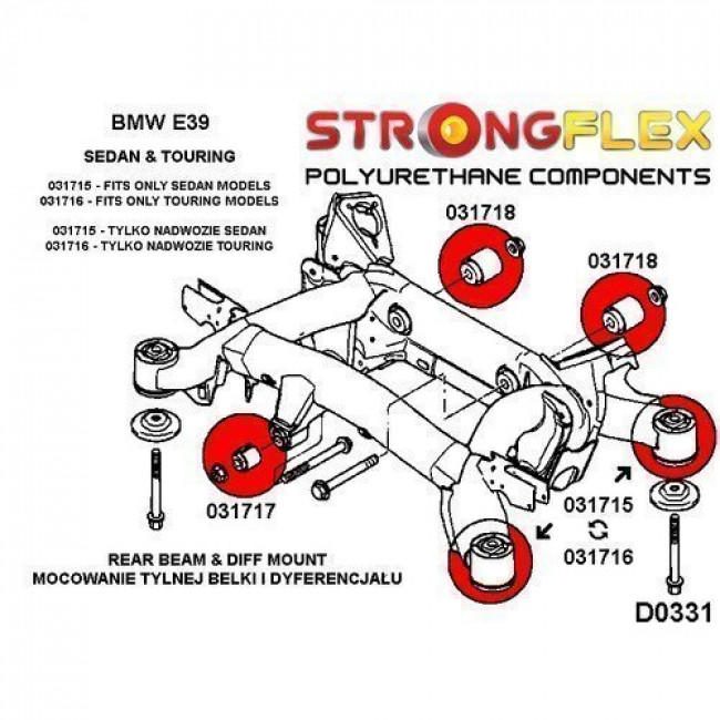 23X Σινεμπλόκ Πολυουρεθάνης Strongflex Sport πλήρες κιτ E39 Touring Sport - (036234A)