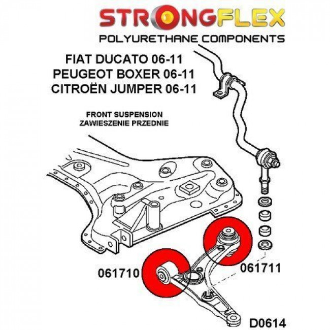 Σινεμπλόκ Πολυουρεθάνης Strongflex εμπρός ψαλιδίου πίσω σινεμπλόκ - (061711B)