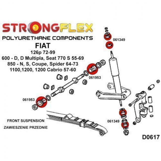 Σινεμπλόκ Πολυουρεθάνης Strongflex εμπρός ψαλιδίου - εσωτερικό - (061953B)