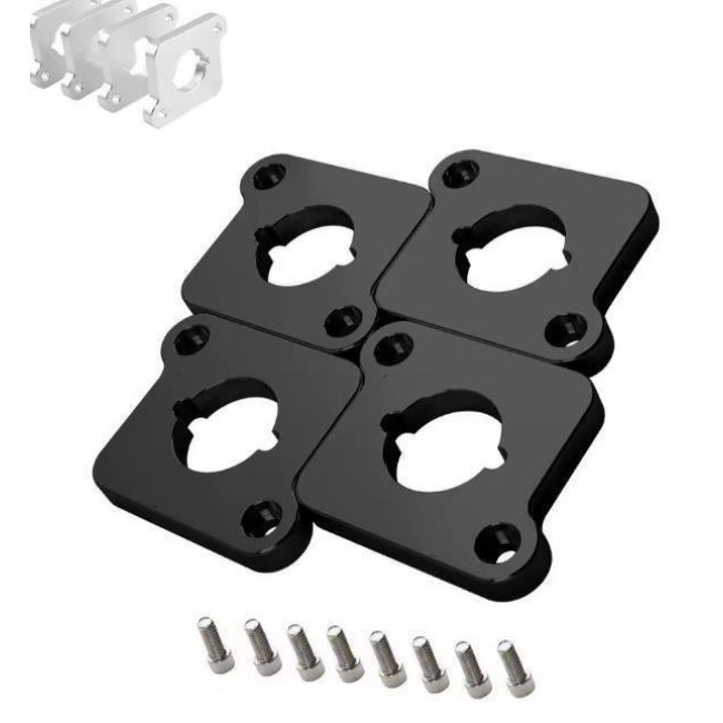 Billet Αντάπτορες Αλουμινίου Πολλαπλασιαστών Μαύρο R8 - (U5014) - VAG 1.8T 20VT - 4 Τμχ. - (FDJ073)