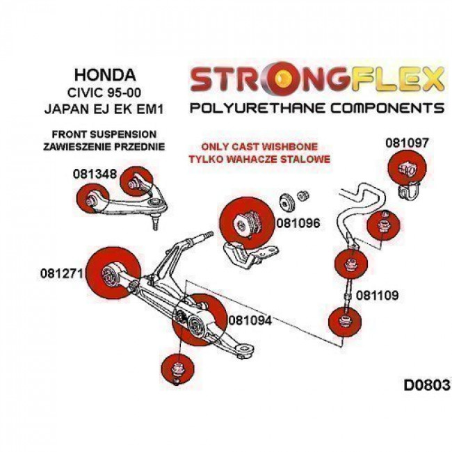 Σινεμπλόκ Πολυουρεθάνης Strongflex Sport εμπρός κατω ψαλίδιού (εσωτερικό) Sport - (081271A)