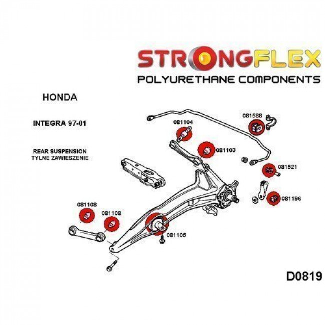 Σινεμπλόκ Πολυουρεθάνης Strongflex Sport πίσω αντιστρεπτικής Sport - (081588A)