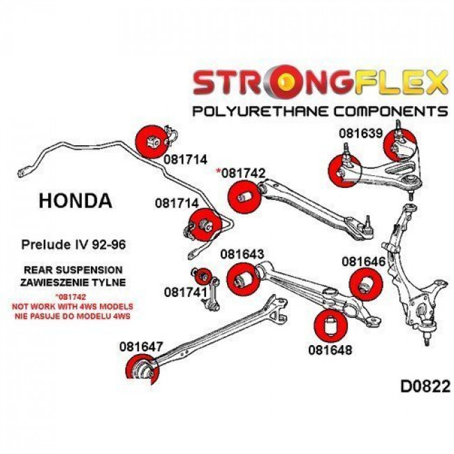 Σινεμπλόκ Πολυουρεθάνης Strongflex Sport πίσω ψαλιδίου (μπροστά) Sport - (081647A)