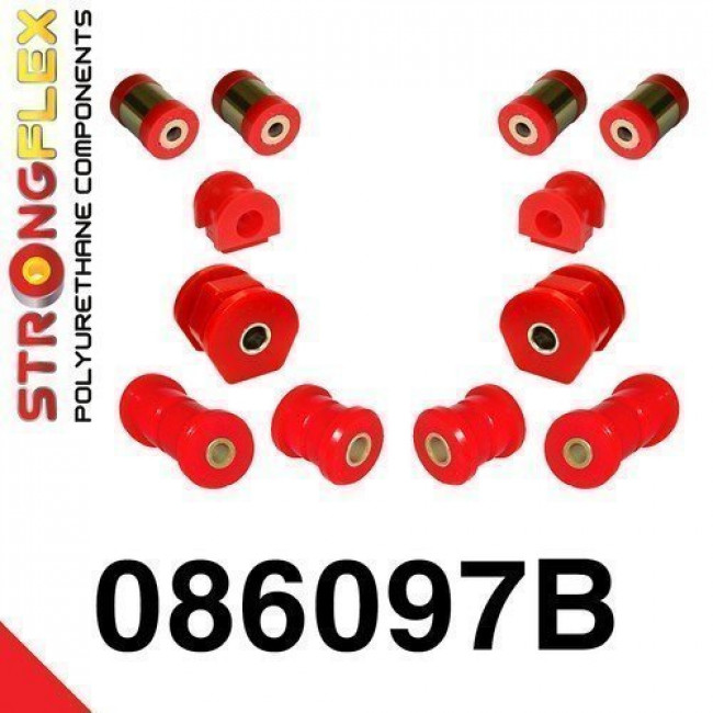 Εμπρός Κιτ Σινεμπλόκ Πολυουρεθάνης Strongflex Honda Civic (95-00) Japan (EK9, EJ8, EJ6, EJ9, EM1) - 80ShA - 12 Τεμ. - (086097B)