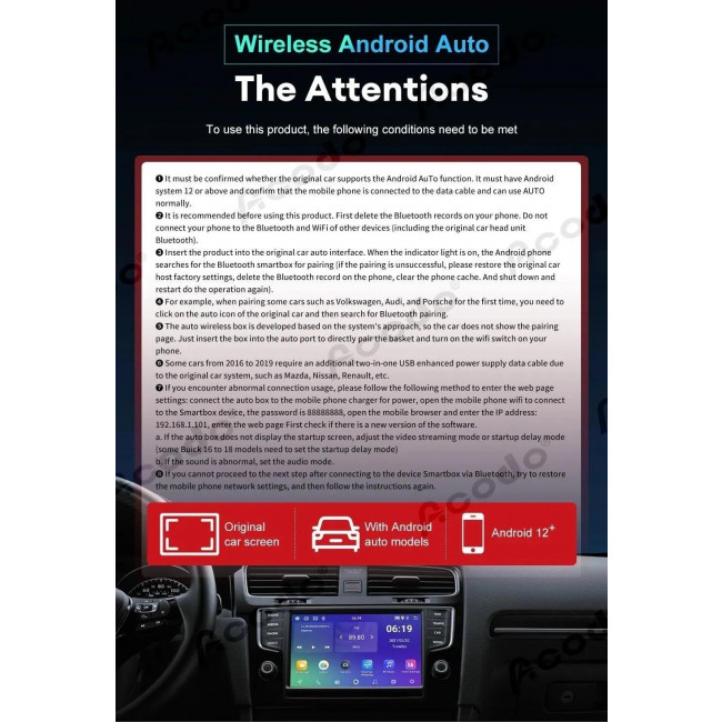 Car Box Μετατροπής Του Ενσύρματου Android Auto Σε Ασύρματο - 1 Τμχ. - (1005005797338636-AA)