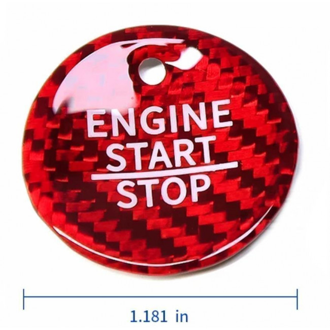 Κάλλυμα Διακόπτη Carbon ΄Start Engine΄  - Κόκκινο -  1 Τμχ. - (1005005859401023-Β)