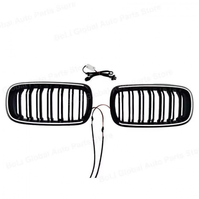 Μάσκα / Γρίλια LED BMW X5 F15 (2014-2018) - Μαύρο Γυαλιστερό - 2 Τμχ. - (1005008610208882)