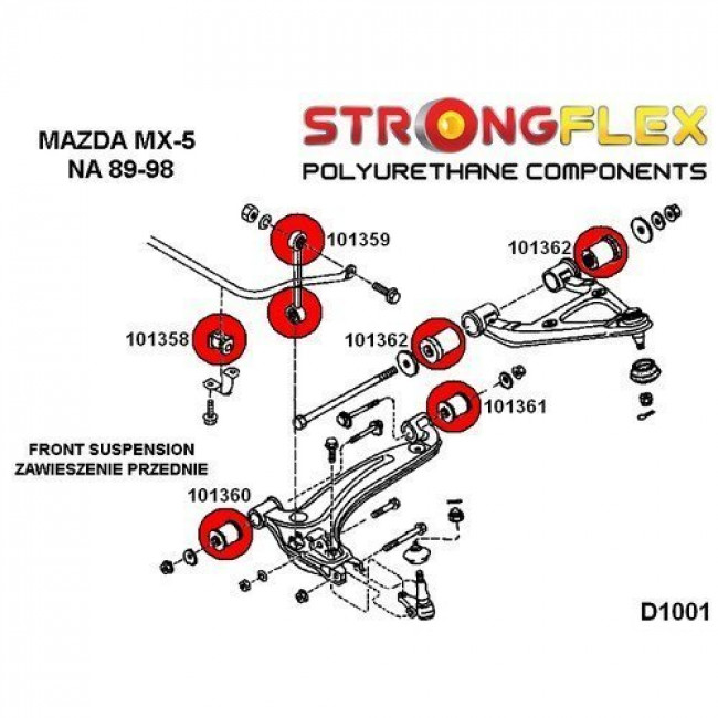 Σινεμπλόκ Πολυουρεθάνης Strongflex Sport εμπρός αντιστρεπτικής Sport - (101358A)