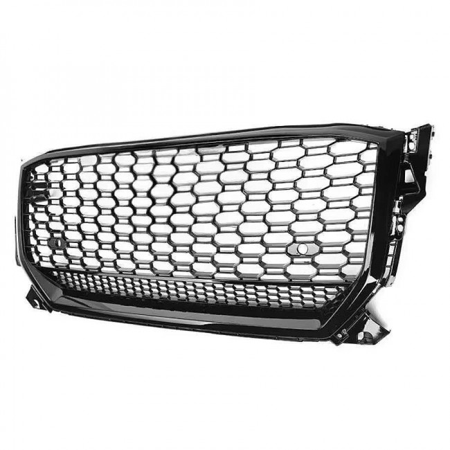 Μπροστινή Μάσκα Audi Q2 (2016-2026) - Χωρίς Θέση για Σήμα - Μαύρο Γυαλιστερό (1055240)