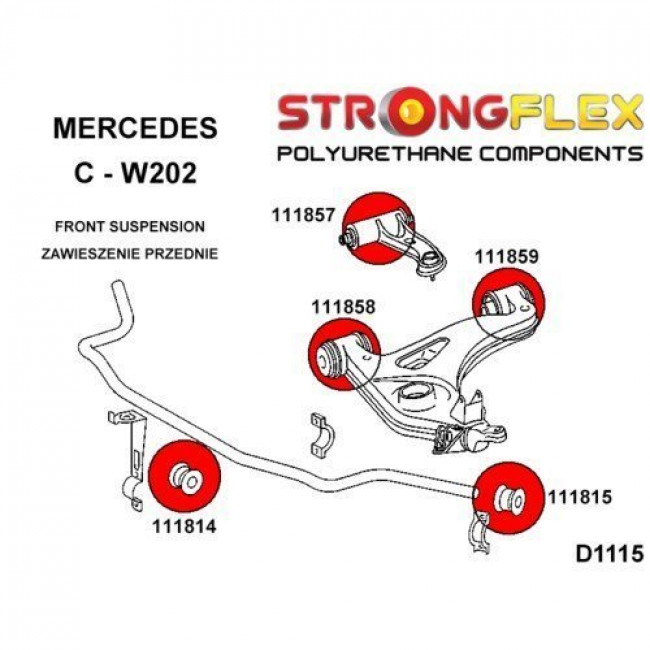 Σινεμπλόκ Πολυουρεθάνης Strongflex Sport μπρός / πίσω αντιστρεπτικής - (εξωτερικό) Sport - (111815A)