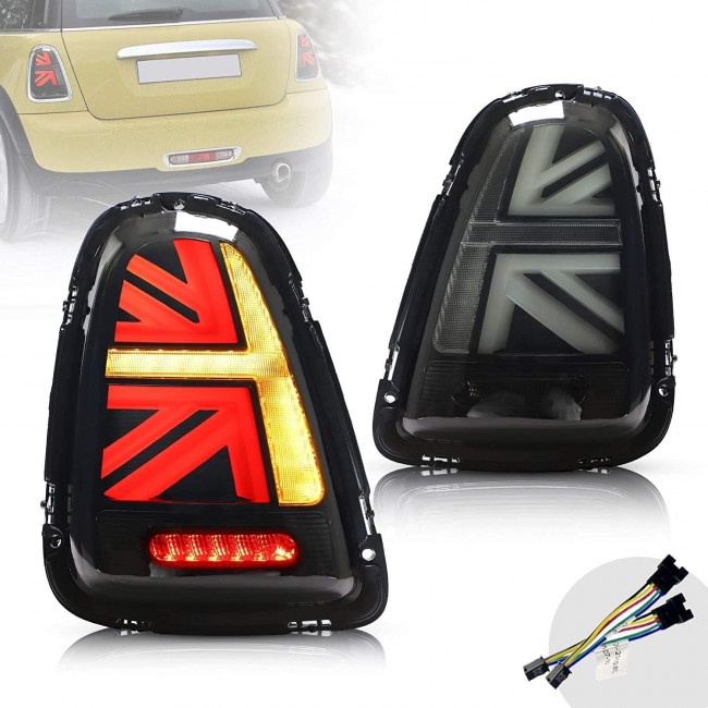 Σετ Φανάρια Πίσω Led Με Dynamic Φλας - Mini Cooper R56 (2006 - 2016) - Smoke Gray - 2 Τμχ. - (1206298)