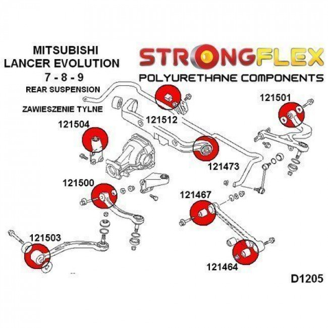 Σινεμπλόκ Πολυουρεθάνης Strongflex Sport πίσω πάνω ψαλιδίου πίσω σινεμπλόκ - (121501A)