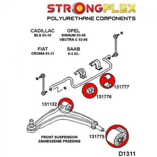 Σινεμπλόκ Πολυουρεθάνης Strongflex Sport εμπρός ψαλιδίου εμπρός σινεμπλόκ - (131132A)