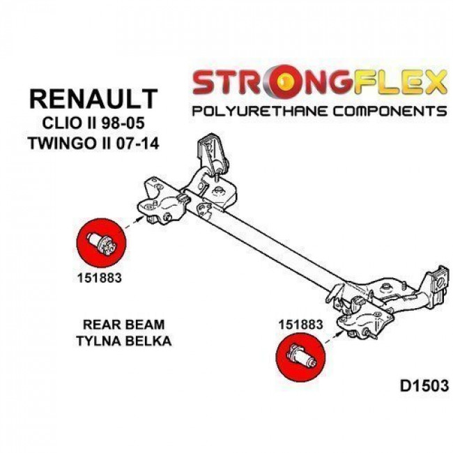 Σινεμπλόκ Πολυουρεθάνης Strongflex πίσω άξονα - (151883B)
