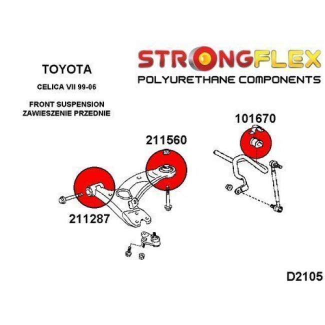 Σινεμπλόκ Πολυουρεθάνης Strongflex Sport εμπρός άξονας πίσω σινεμπλόκ - (211560A)