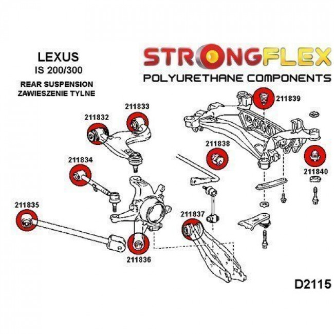 Σινεμπλόκ Πολυουρεθάνης Strongflex πίσω άξονα εμπρός σινεμπλόκ - (211839B)