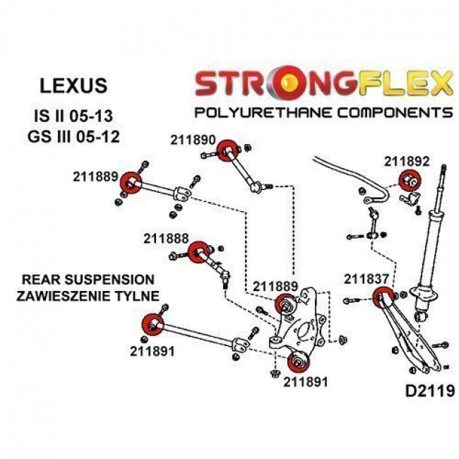 Σινεμπλόκ Πολυουρεθάνης Strongflex πίσω πάνω - εμπρός ψαλιδίου - (211889B)