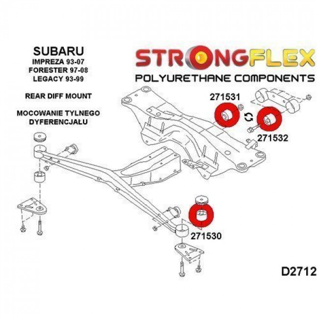 Σινεμπλόκ Πολυουρεθάνης Strongflex πίσω διαφορικού βάση - (271532B)