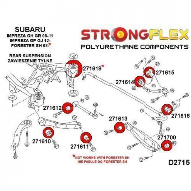 Σινεμπλόκ Πολυουρεθάνης Strongflex πίσω άξονα βάση - (271619B)