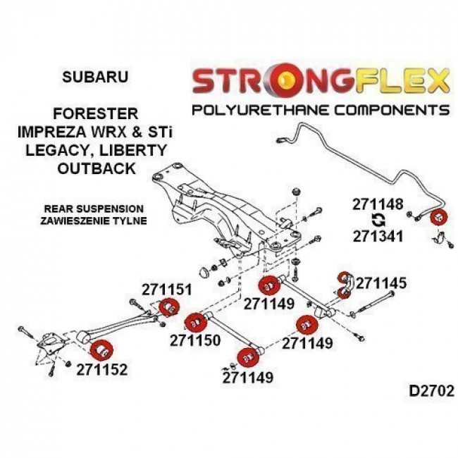 Σινεμπλόκ Πολυουρεθάνης Strongflex Sport πίσω πλήρες κιτ - (276037A)