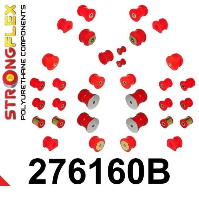 Strongflex Kit Πλήρες Μπροστά & Πίσω Σινεμπλόκ Πολυουρεθάνης Subaru Legacy IV / Outback III (03-09) BL BP - 80ShA - 33 Τμχ. - (276160B)