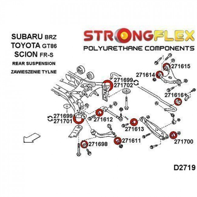 Σινεμπλόκ Πολυουρεθάνης Strongflex κιτ ανάρτησης Toyota Gt86 20Τμχ. - (276193B)