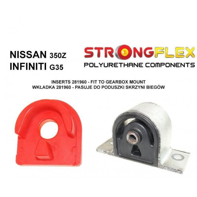 Σινεμπλόκ Πολυουρεθάνης Strongflex Βάση Κιβωτίου Ταχυτήτων Infiniti G35 (02-07) V35,Nissan 350Z (02-08) Z33 - 80Sha - 1 Τμχ. - (281960B)