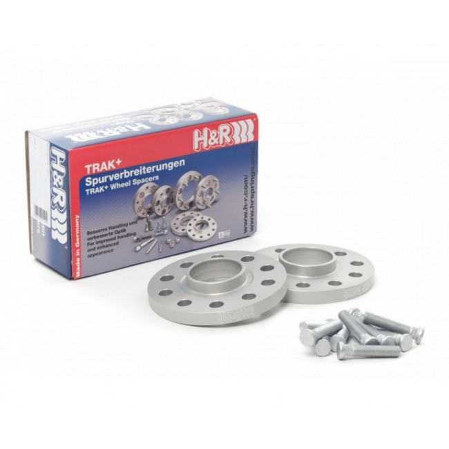 15mm Αποστάτες Τροχών Με Χειλάκι H&R (DRS Σύστημα) - Καρέ: 5x114,3 - Κέντρο: Φ71,50mm - Al 7075 - Ασημί - 2 Tμχ. - (3065715)