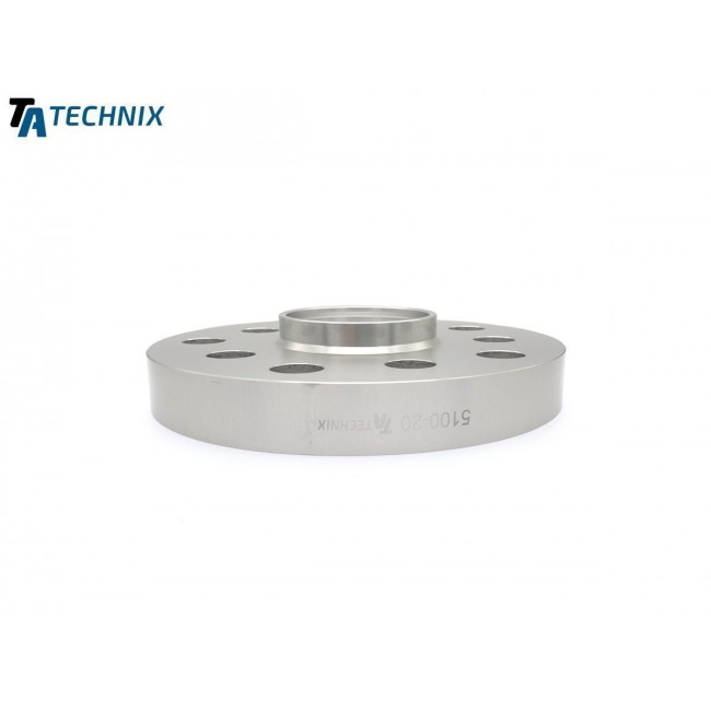 20mm Αποστάτες Τροχών Με Χειλάκι TA Technix - Διπλού Καρέ: 5x100 & 5x112 - Κέντρο Φ57,1mm - Al 6065 - Ασημί - 2 Tμχ. - (5100-20P)