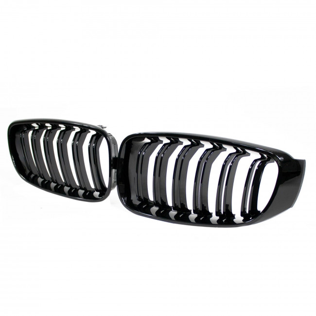 Μάσκες / Καρδιές Εμπρός BMW 3 F34 GT (2013-) M-Look Μαύρο Γυαλιστερό - (5211126JOE)