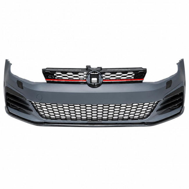 VW Golf 7 (2013-2017) Εμπρός Προφυλακτήρας GTI Look με LED DRL & SRA