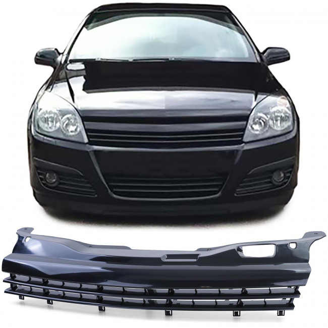 Μάσκα Εμπρός Opel Astra H (2004-2007) 5-Θυρο Όλο Μαύρο Χωρίς Θέση Για Σήμα - (6320029OE)