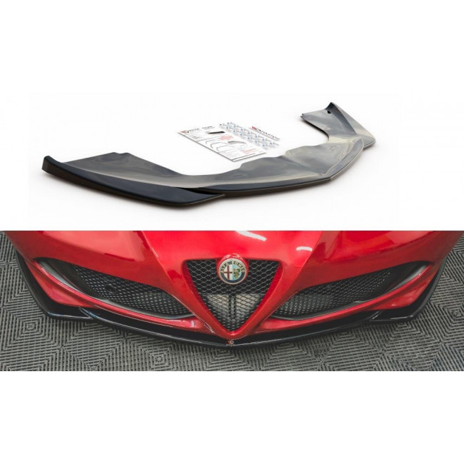 Spoiler / Χειλάκι Εμπρός Προφυλακτήρα Maxton Design Alfa Romeo 4C - Μαύρο Γυαλιστερό - (AL-4C-FD1G)