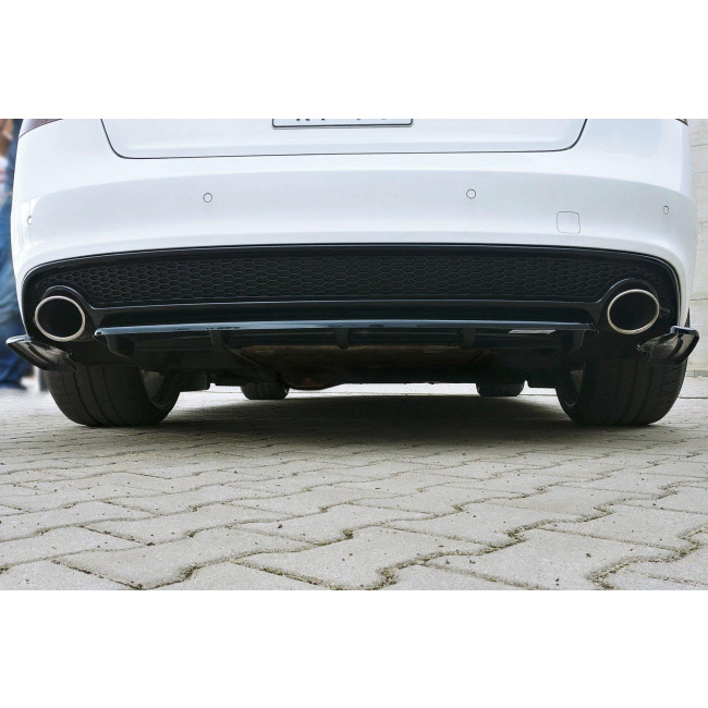 Splitter / Διαχύτης πίσω προφυλακτήρα Maxton Design Audi A5 S-LINE FACELIFT Μαύρο Γυαλιστερό - (AU-A5-1F-SLINE-RD1+RD2G)
