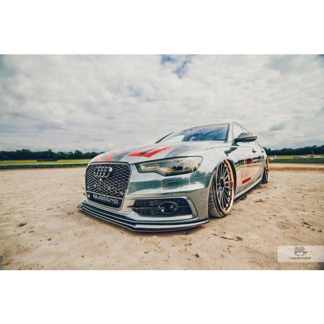 Spoiler / Χειλάκι εμπρός προφυλακτήρα Maxton Design Audi A6 C7 S-LINE - (AU-A6-C7-SLINE-FD2C+CNCA)