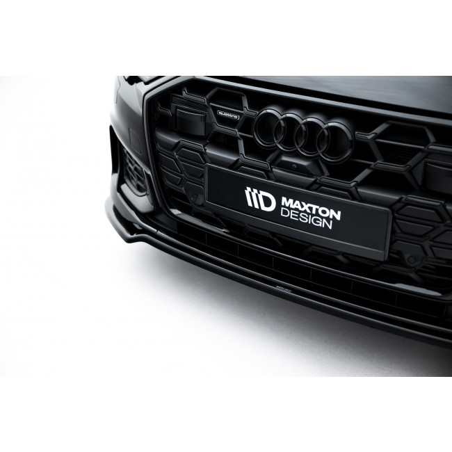 Spoiler / Χειλάκι εμπρός προφυλακτήρα Maxton Design Audi A6 (C8) - S-Line & S6 - Μαύρο Γυαλιστερό - (AU-A6-C8-SLINE-FD1G)