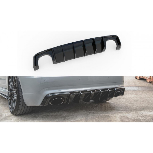 Splitter / Διαχύτης πίσω προφυλακτήρα Maxton Design Audi RS3 8V Sportback Μαύρο Γυαλιστερό - (AU-RS3-8V-RS1G)