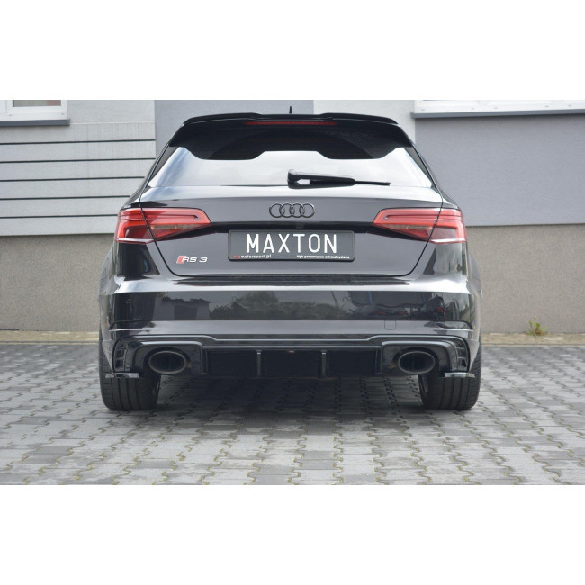 Splitter / Διαχύτης πίσω προφυλακτήρα Maxton Design Audi RS3 8V FL Sportback Carbon Look - (AU-RS3-8VF-RS1C)
