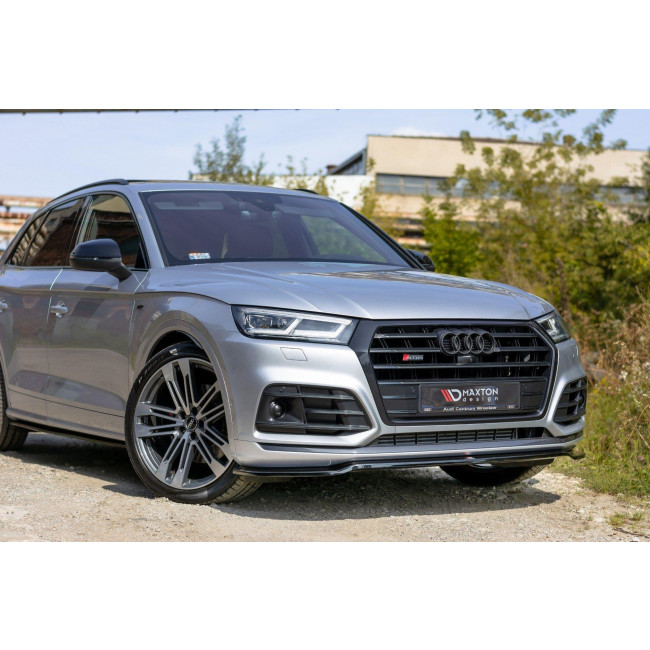 Spoiler / Χειλάκι εμπρός προφυλακτήρα Maxton Design Audi SQ5/Q5 S-line MkII Μαύρο Σαγρέ - (AU-SQ5-2-FD1T)