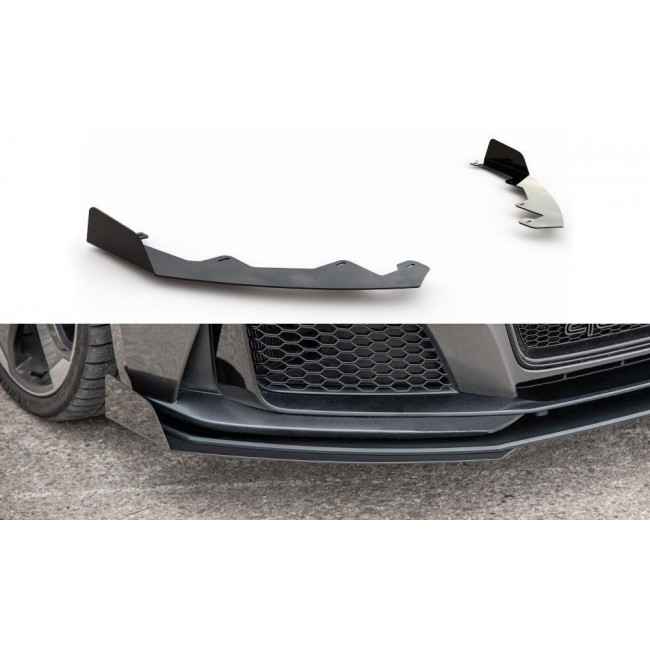 Spoiler / Χειλάκι εμπρός προφυλακτήρα Maxton Design RS3 8V Sportback Μαύρο Γυαλιστερό - (AURS38VCNC-FSF1G)