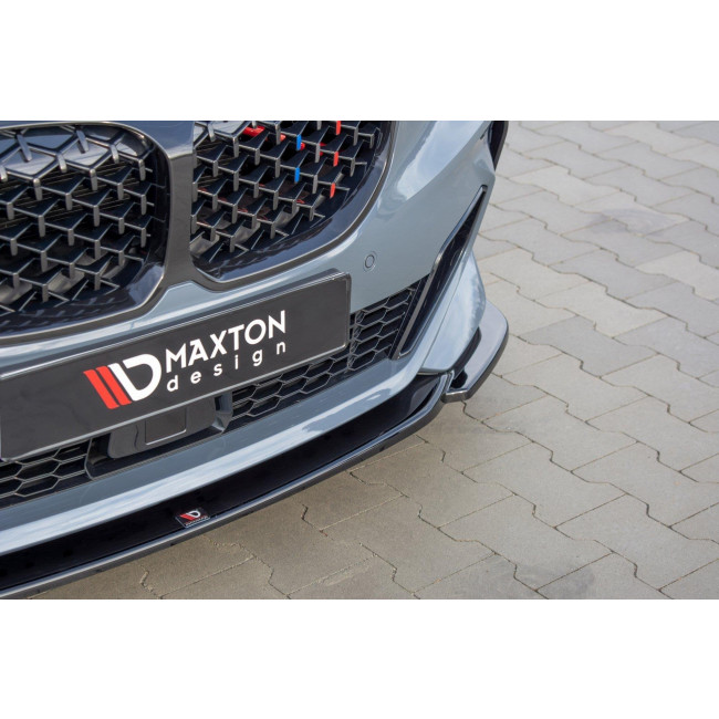 Spoiler / Χειλάκι εμπρός προφυλακτήρα Maxton Design BMW 1 F40 M-Pack/ M135i Μαύρο Σαγρέ - (BM-1-40-MPACK-FD3T)