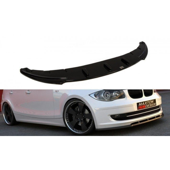Spoiler / Χειλάκι εμπρός προφυλακτήρα Maxton Design BMW 1 E81 / E87 Μαύρο Γυαλιστερό - (BM-1-81F-FD1G)