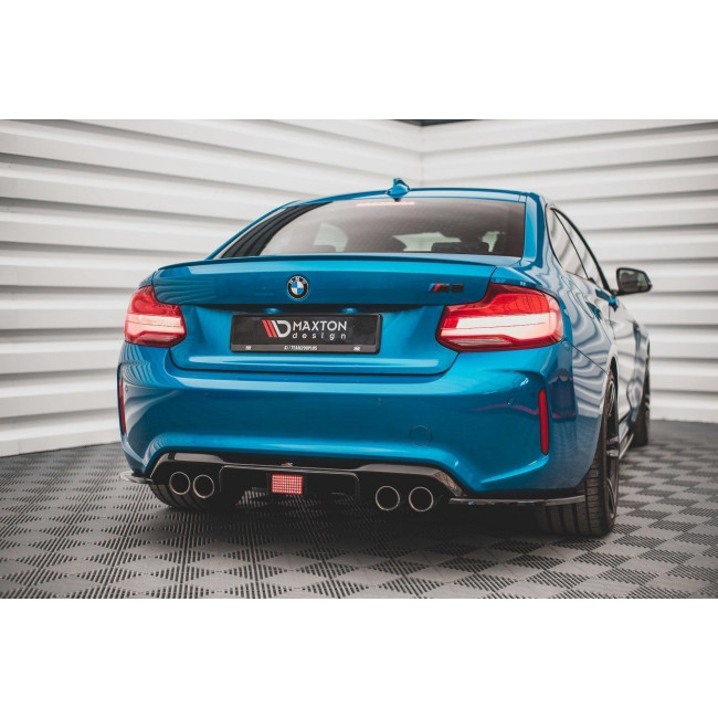 Splitter / Διαχύτης Πίσω Προφυλακτήρα Maxton Design BMW M2 F87 - Μαύρο Γυαλιστερό - 1 Τμχ. - (BM-2-87-M-RS1G)