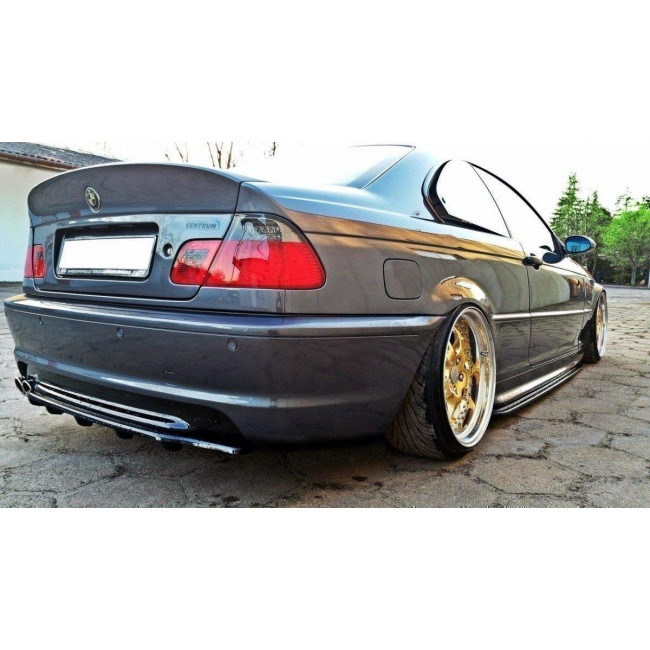 Splitter / Διαχύτης πίσω Προφυλακτήρα Maxton Design BMW 3 (E46) Coupe M-Pack - Carbon Look - (BM-3-46-C-MPACK-RD1+RD2C)