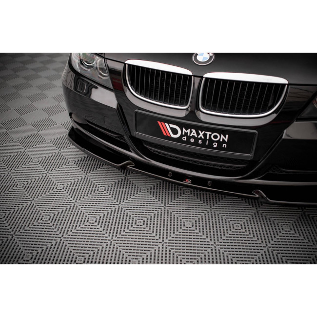 Spoiler / Χειλάκι Εμπρός Προφυλακτήρα  V.1 - BMW 3 E90 - Μαύρο Γυαλιστερό - (BM-3-90-FD1G)